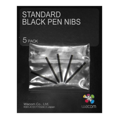Wacom Standard Pen Nibs - Punta de bolígrafo digital - negro (paquete de 5) - para Intuos4 Large, Medium, Small, Wireless, X-Large