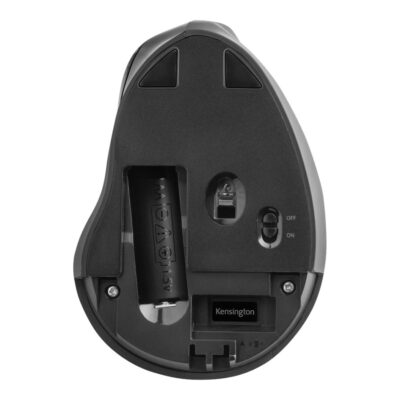 Kensington Pro Fit Ergo Vertical Wireless Mouse - Ratón vertical - ergonómico - diestro - 6 botones - inalámbrico - receptor inalámbrico USB - negro