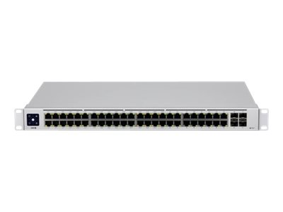 Ubiquiti UniFi Switch USW-48-POE - Conmutador - Gestionado - 48 x 10/100/1000 (32 PoE+) + 4 x Gigabit SFP - montaje en rack, sobremesa - PoE+ (195 W)