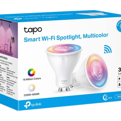 Tapo L630 - Bombilla de foco LED - GU10 - 3.7 W (equivalente 50 W) - clase E - 16 millones de colores/blanco ajustable - 2200-6500 K (paquete de 2)