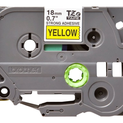Brother TZe-S641 - Adhesivo extrarresistente - negro sobre amarillo - rollo (1,8 cm x 8 m) 1 cinta(s) tipo laminado - para Brother PT-D600; P-Touch PT-1880, D450, D800, E310, E550, E800, P900, P950