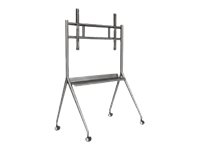 Hikvision DS-D5ABKY2-S - Carrito - para pantalla plana - acero - gris plata - tamaño de pantalla: 55"-75"