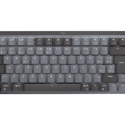 Logitech Master Series MX Mechanical Mini - Teclado - retroiluminación - inalámbrico - Bluetooth LE - QWERTY - español - interruptor: táctil silencioso - grafito