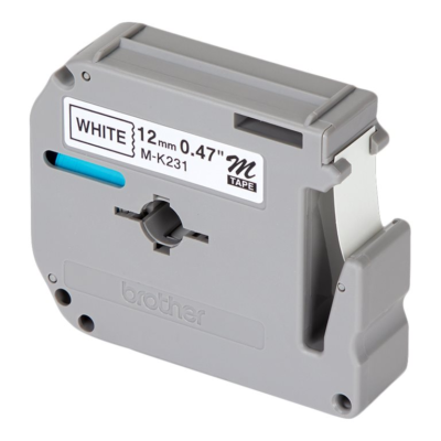 Brother - Rollo (1,2 cm x 8 m) cinta no laminada - para Brother PT-45; P-Touch PT-100, 110, 45, 55, 65, 70, 80, 85, 90, M95