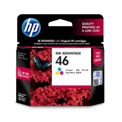 HP 46 - Color (cian con base de tinte, magenta con base de tinte, amarillo con base de tinte) - original - Ink Advantage - cartucho de tinta - para Deskjet Ink Advantage Ultra 2529, Ink Advantage Ultra 4729