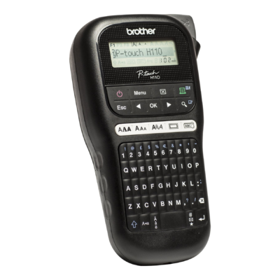 Brother P-Touch PT-H110 - Etiquetadora - B/N - transferencia térmica - rollo (1,2 cm) - 180 ppp - hasta 20 mm/segundo - cortador - impresión de 2 líneas - azul y blanco