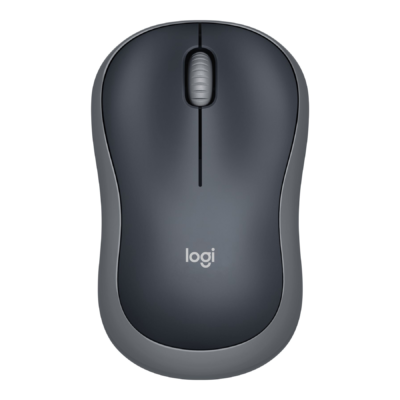 Logitech M185 - Ratón - óptico - 3 botones - inalámbrico - 2.4 GHz - receptor inalámbrico USB - gris vencejo