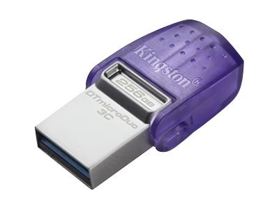 Kingston DataTraveler microDuo 3C - Unidad flash USB - 256 GB - USB 3.2 Gen 1 / USB-C