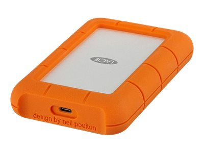 LaCie Rugged USB-C - Disco duro - 4 TB - externo (portátil) - USB 3.1 Gen 1 (USB-C conector) - naranja