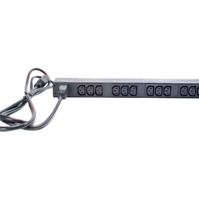 APC Basic Rack-Mount PDU - Unidad de distribución de alimentación (montaje en bastidor) - CA 208/230 V - input: IEC 60320 C20 - conectores de salida: 12 (power IEC 60320 C13) - 1U - 19" - 2.5 m cable - negro - para P/N: SCL500RMI1U, SMX2KR2UX145, SMX3KR2UNCX145, SMX750CUS, SRTL2K2RM1UWC, SRTL3KRM1UIC