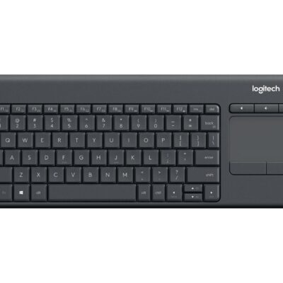Logitech Wireless Touch Keyboard K400 Plus - Teclado - con panel táctil - inalámbrico - 2.4 GHz - negro