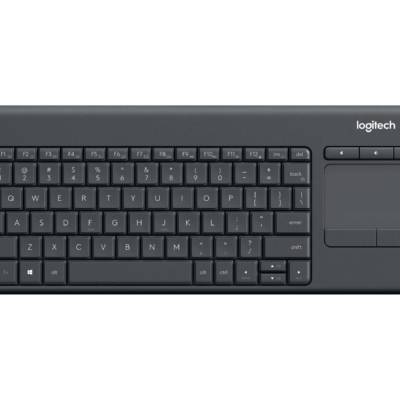 Logitech Wireless Touch Keyboard K400 Plus - Teclado - con panel táctil - inalámbrico - 2.4 GHz - negro