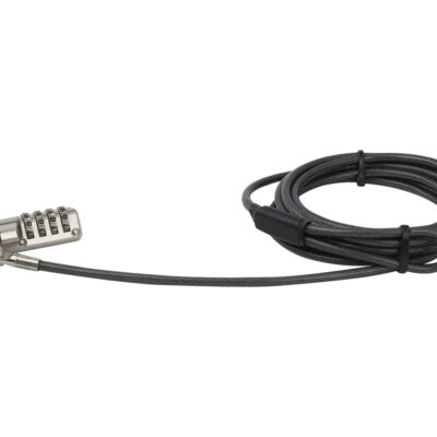 StarTech.com Cable de 2m con Candado de Seguridad de Combinación - con 4 Dígitos - Cable Antirrobo para K-Slot de Seguridad para Ordenadores Portátiles o Monitores - Cable de Acero Recubierto de Vinilo (LTLOCK4D) - Bloqueo de cable de seguridad - 2 m