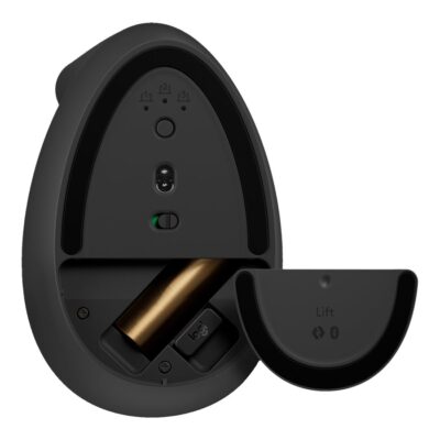 Logitech Lift Left Vertical Ergonomic Mouse - Ratón vertical - ergonómico - zurdo - 6 botones - inalámbrico - 2.4 GHz, Bluetooth - receptor de USB Logitech Logi Bolt - grafito