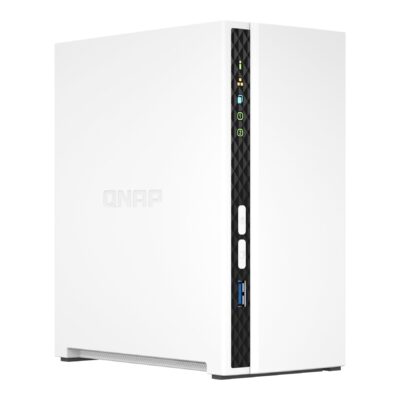 QNAP TS-233 - Dispositivo de almacenamiento en la nube personal - 2 compartimentos - SATA 6Gb/s - RAID 0, 1, JBOD - RAM 2 GB - Gigabit Ethernet - iSCSI soporta