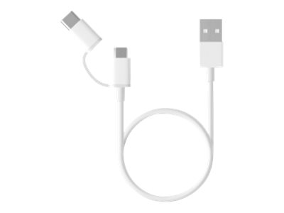 Xiaomi Mi 2-in-1 - Kit de cable USB - 2.4 A - 1 m - blanco