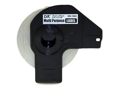 Brother DK1204 - Papel - 17 x 54.3 mm 400) etiquetas para usos múltiples - para Brother QL-1050, 1060, 1100, 1110, 500, 550, 570, 580, 650, 700, 710, 720, 800, 810, 820