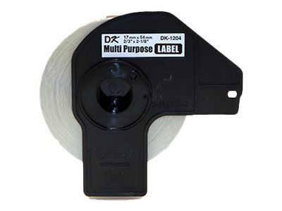 Brother DK1204 - Papel - 17 x 54.3 mm 400) etiquetas para usos múltiples - para Brother QL-1050, 1060, 1100, 1110, 500, 550, 570, 580, 650, 700, 710, 720, 800, 810, 820