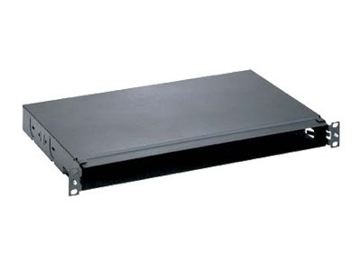 Panduit Opticom Rack Mount Fiber Trays - Caja de empalmes de fibra óptica - negro - 1U - 19"