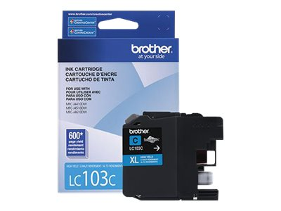 Brother LC103C - Alto rendimiento - cián - original - cartucho de tinta - para Brother DCP-J152, MFC-J245, J285, J450, J470, J475, J650, J6520, J6720, J6920, J870, J875