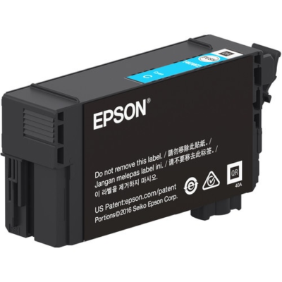 Epson T40W - 50 ml - gran capacidad - cián - original - blíster con alarmas de RF/acústica - cartucho de tinta - para SureColor T2170, T3170, T3170M, T5170, T5170M