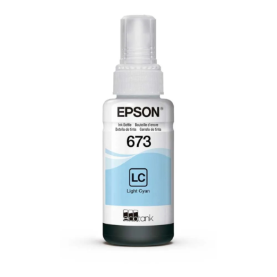 Epson T673 - Cián claro - original - recarga de tinta - para Epson L1800, L800, L805, L810, L850; EcoTank L1800