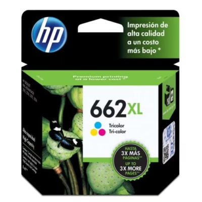 HP 662XL - Alto rendimiento - color (cian, magenta, amarillo) - original - Ink Advantage - cartucho de tinta - para Deskjet 1516, Ink Advantage 15XX, Ink Advantage 35XX, Ink Advantage 4645