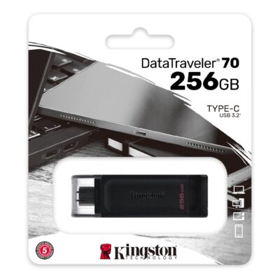 Kingston DataTraveler 70 - Unidad flash USB - 256 GB - USB-C 3.2 Gen 1