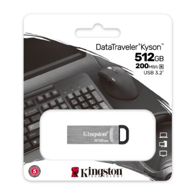 Kingston - USB flash drive - USB 3.2 Gen 1 - 512GB DataTraveler Kyson 200MB