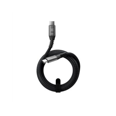 Klip Xtreme - USB cable - 24 pin USB-C - 3 m - Black - 100W 10Gbps Braided Fst Charg