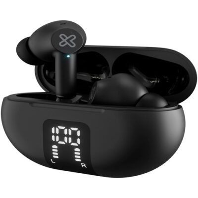 Klip Xtreme - True wireless earphones - Para Phone / Para Portable electronics / Para Tablet - Wireless - 22Hrs ANC Black