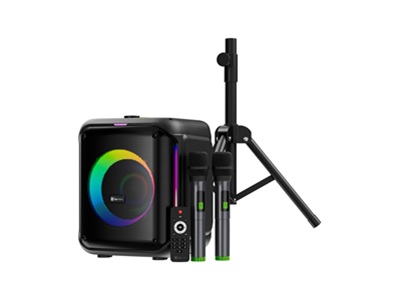 Klip Xtreme - Speaker system - Black - tripod with 2 mics