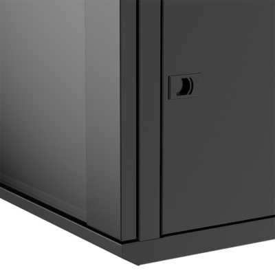 Nexxt Solutions Infrastructure - Wall mount enclosure - SPCC steel / Tempered glass - Black / RAL 9005 - 4U 600X600