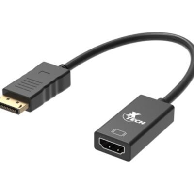 Xtech - Display adapter - 20 pin DisplayPort - 19 pin HDMI Type A - Black - Dis Pt (m) to HDMI (f) XTC-378