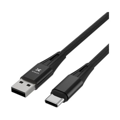 Xtech - USB cable - 4 pin USB Type A - 24 pin USB-C - 1.8 m - Black - Braided-XTC-512