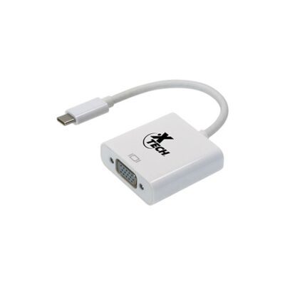 Xtech - Display adapter - USB Type C - VGA - Glossy white - XTC-551