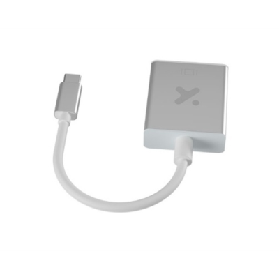 Xtech - Display adapter - USB Type C - VGA - Aluminum silver - XTC-552