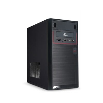 Xtech - Desktop - Micro ATX - All black - pc case 600W ps logo