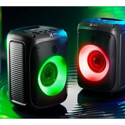 Xtech XTS-661 - Speaker - Black - SonicBloom Portable Wlss Speaker w lights and mic